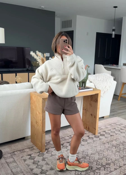 CloudFleece™ Cropped Quarter-Zip