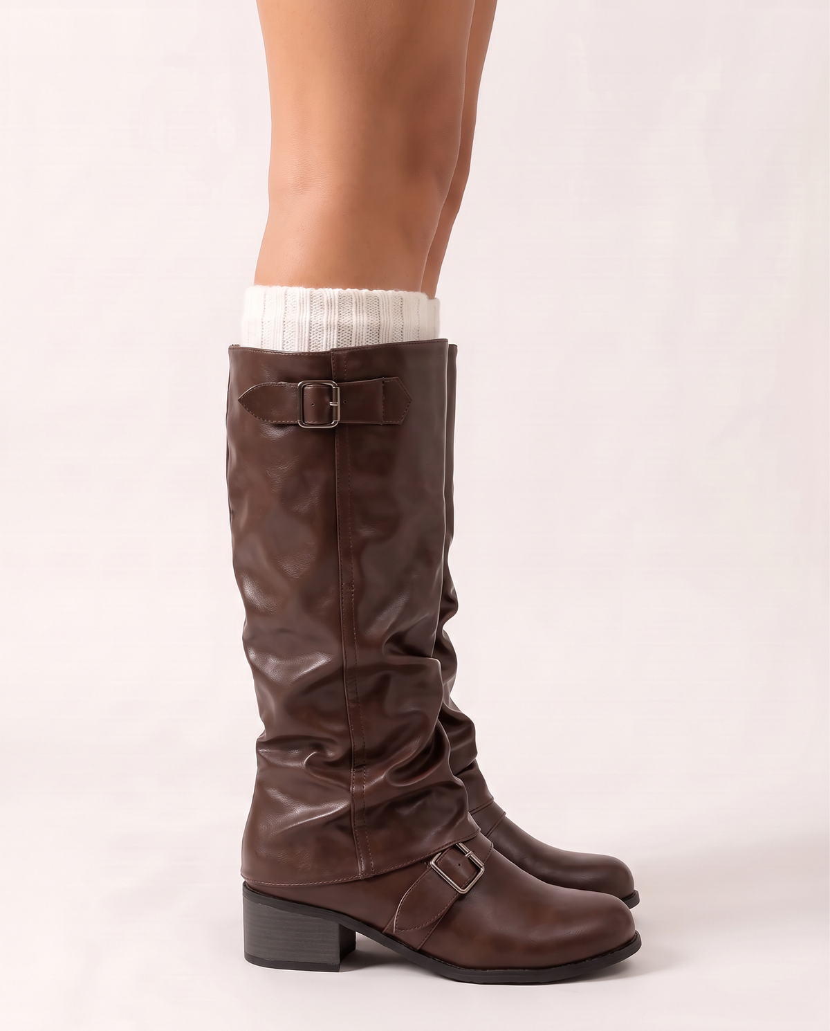 Dakota Buckle Slouch Boots