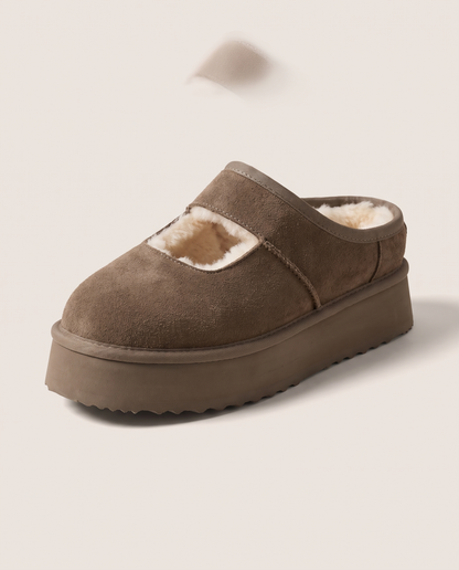 Aspen Suede Mary Jane Slippers