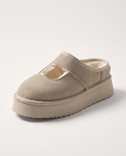 Aspen Suede Mary Jane Slippers